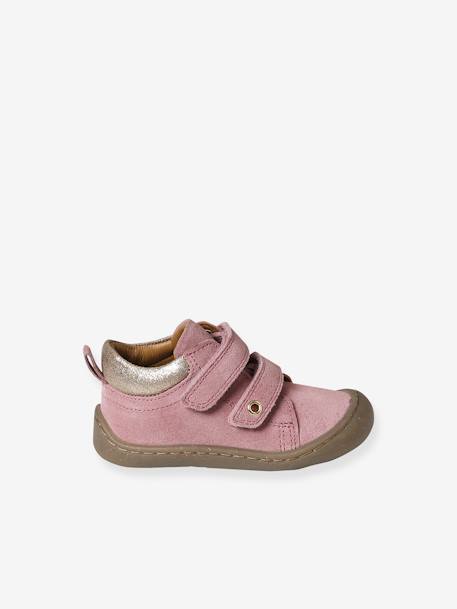 Chaussures premiers pas bébé scratchs bordeaux+fuchsia+jaune pâle+marine+or+rose - vertbaudet enfant 
