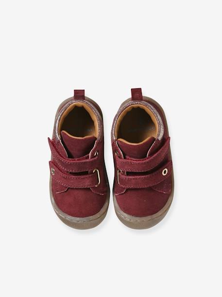 Chaussures premiers pas bébé scratchs bordeaux+fuchsia+jaune pâle+marine+or+rose - vertbaudet enfant 