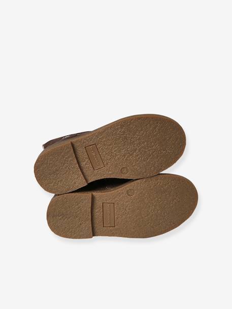 Leren laarzen met hartjesmotief kleutercollectie meisjes brons - vertbaudet enfant 