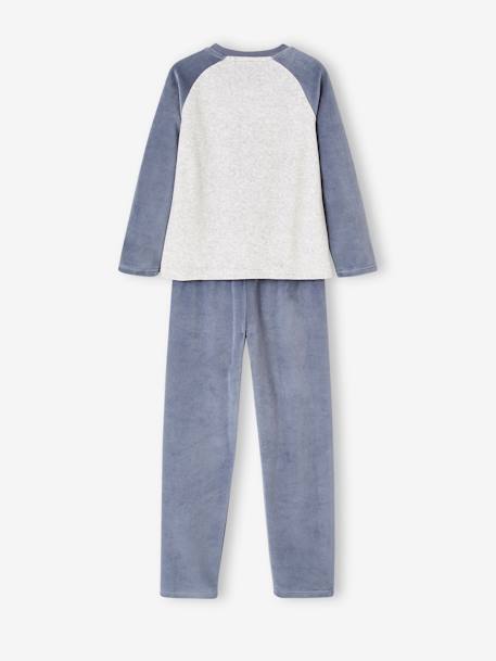 Lot de 2 pyjamas pirates en velours garçon bleu grisé - vertbaudet enfant 