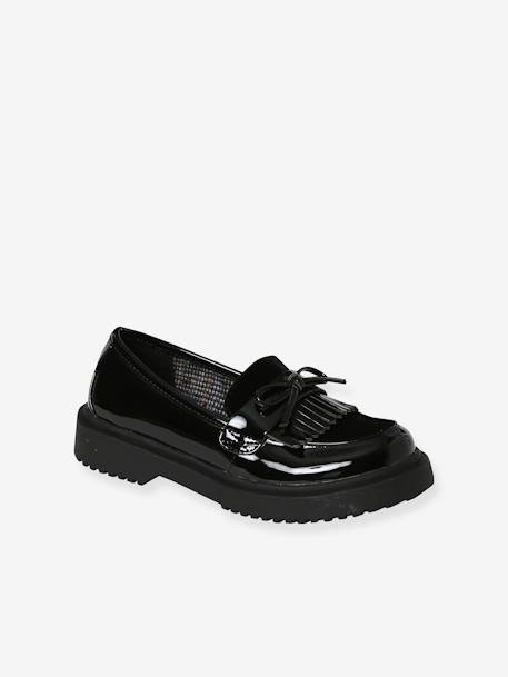 Mocassins vernis junior noir - vertbaudet enfant 