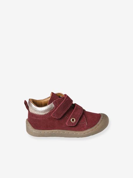 Chaussures premiers pas bébé scratchs bordeaux+fuchsia+jaune pâle+marine+or+rose - vertbaudet enfant 