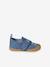 Chaussons scratchés bébé en toile denim bleu imprimé+bleu jean - vertbaudet enfant 