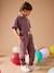 Combinaison en molleton fille manches courtes mauve - vertbaudet enfant 
