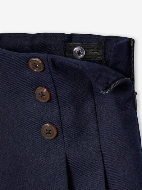 Jupe plissée fille marine+marron - vertbaudet enfant 