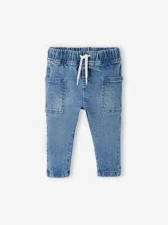 Baby-Broek, jean-Denim babybroek met elastische tailleband