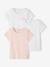 Lot de 3 T-shirts manches courtes fantaisie fille BASICS blanc - vertbaudet enfant 