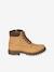 Boots crantées lacées et zippées cuir junior camel - vertbaudet enfant 