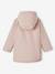 Ciré fille à capuche doublé sherpa anthracite+indigo+rose pâle - vertbaudet enfant 