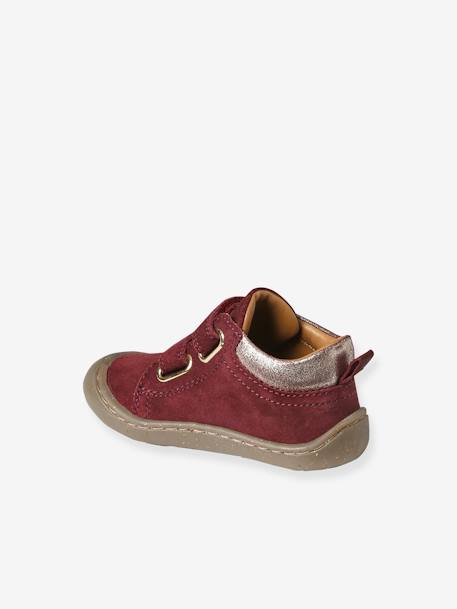 Chaussures premiers pas bébé scratchs bordeaux+fuchsia+jaune pâle+marine+or+rose - vertbaudet enfant 