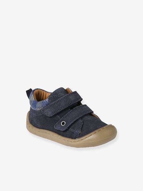 Chaussures premiers pas bébé scratchs bleu+bleu électrique+marine - vertbaudet enfant 
