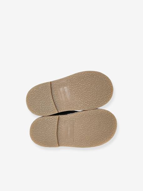 Boots scratchées en cuir irisé bébé marine - vertbaudet enfant 