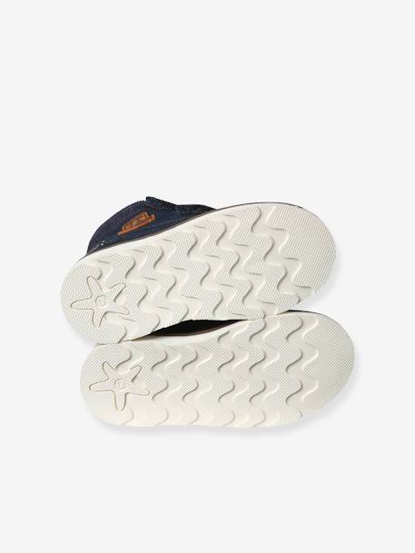 Boots enfant garçon synthétique à scratchs bleu+marron+noir - vertbaudet enfant 