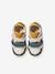 Leren geborstelde babysneakers ecru+marineblauw+veel wit - vertbaudet enfant 
