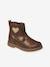 Boots enfant fille coeur cuir zippées bronze - vertbaudet enfant 