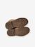 Boots crantées lacées et zippées cuir junior camel - vertbaudet enfant 
