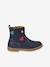 Boots enfant fille cuir zippées marine+or - vertbaudet enfant 