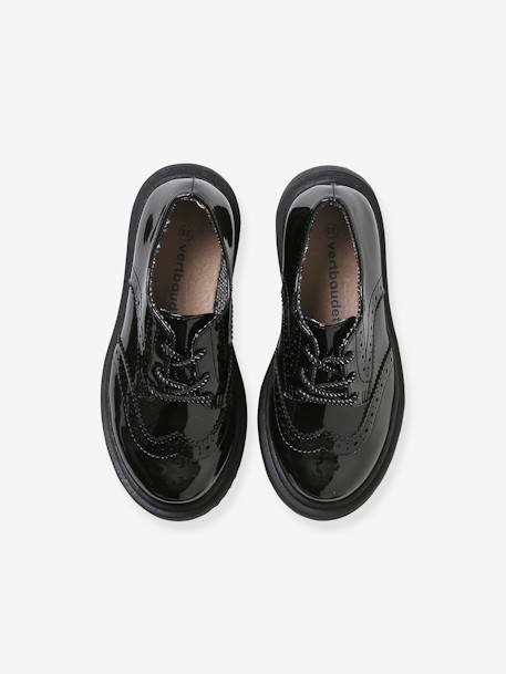 Derbies vernies semelle crantée enfant noir - vertbaudet enfant 