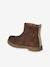 Boots enfant fille coeur cuir zippées bronze - vertbaudet enfant 