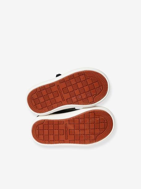 Textielen sneakers met klittenband voor baby blauw, geruit+grijs, geruit - vertbaudet enfant 