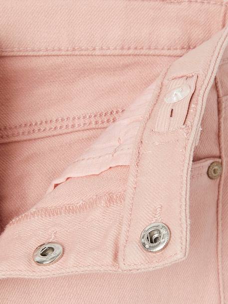 Pantalon fille mom MorphologiK fin encre+rose poudré+vert sapin - vertbaudet enfant 