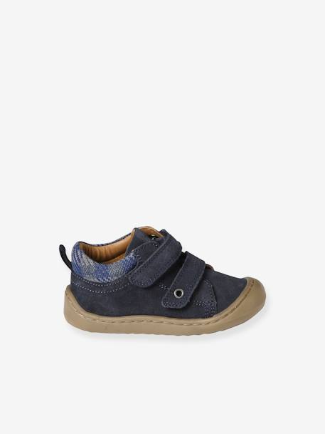 Chaussures premiers pas bébé scratchs bleu+bleu électrique+marine - vertbaudet enfant 