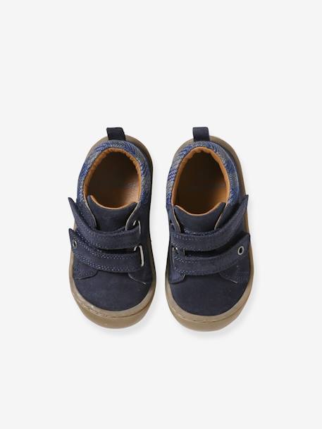 Chaussures premiers pas bébé scratchs bleu+bleu électrique+marine - vertbaudet enfant 
