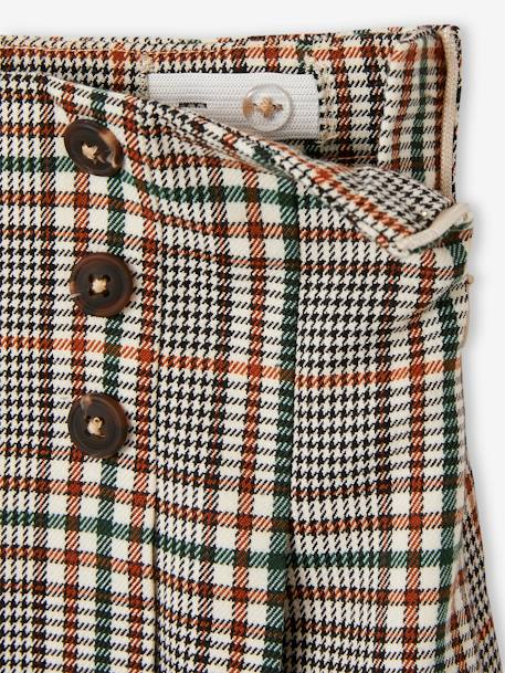 Jupe plissée fille marine+marron - vertbaudet enfant 