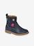 Boots enfant fille cuir zippées marine+or - vertbaudet enfant 