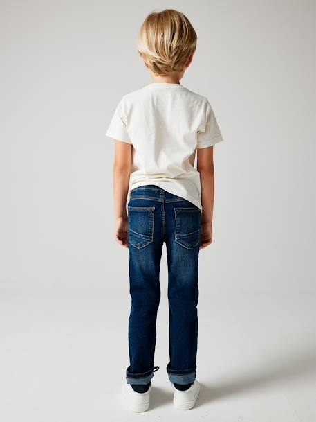 Jean garçon droit morphologique MEDIUM garçon DENIM BRUT+STONE - vertbaudet enfant 