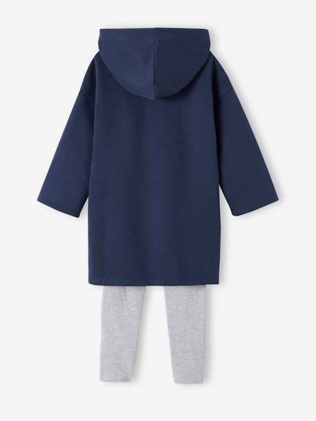 Meisjesset sweaterjurk en legging Disney® Marie De Aristokatten marineblauw - vertbaudet enfant 
