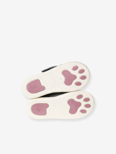 Chaussons scratchés bébé en feutre gris chiné - vertbaudet enfant 