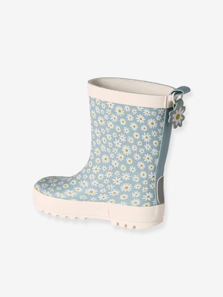 Bottes de pluie caoutchouc imprimé enfant collection maternelle bleu imprimé+rose imprimé - vertbaudet enfant 