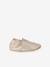 Chaussons bébé cuir souple blanc imprimé+bleu nuit+or+rose poudré - vertbaudet enfant 