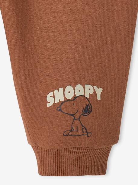 Peanuts® Snoopy babybroek van molton chocoladebruin - vertbaudet enfant 