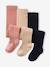 Lot de 3 collants bébé maille beige+Blanc/rose clair/gris chiné+écru+vieux rose+violine - vertbaudet enfant 