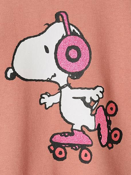 Sweat fille Snoopy Peanuts® vieux rose - vertbaudet enfant 