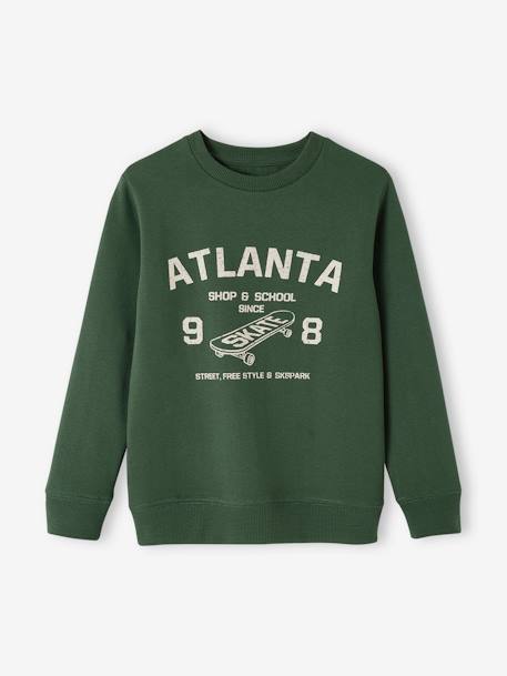 Jongenssweater Basics met grafische motieven groen+nachtblauw+pecannoot - vertbaudet enfant 