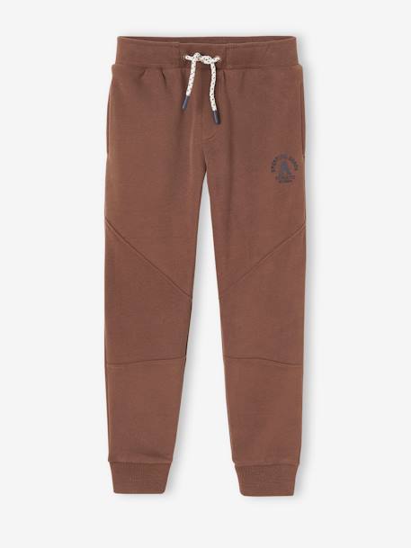 Joggingbroek jongen Athletic antraciet+chocoladebruin+korstmos - vertbaudet enfant 