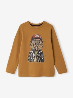 Garçon-T-shirt, polo, sous-pull-T-shirt-T-shirt animal crayonné garçon