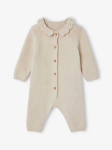 Bébé-Combinaison en tricot bébé col en crochet
