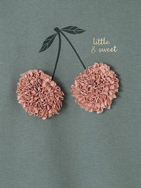 Robe à capuche en molleton fille détails fantaisie anthracite+bleu grisé+gris chiné+marine+vert - vertbaudet enfant 