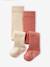 Lot de 2 paires de collants en maille côtelée bébé fille écru+noix de pécan - vertbaudet enfant 