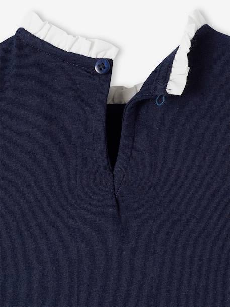 T-shirt met lange mouwen Harry Potter® met kraag van voile voor meisjes marineblauw - vertbaudet enfant 