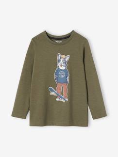 Jongens-T-shirt, poloshirt, souspull-T-shirt-Oeko-Tex® fun T-shirt met lange mouwen en kattenmotief voor jongens