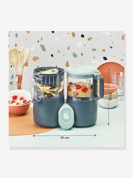 Robot multifonction préparateur culinaire cuiseur et mixeur Nutribaby One Noir-Gris-Bleu - vertbaudet enfant 