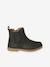 Boots enfant fille cuir zippées lot beige+marron+noir+taupe - vertbaudet enfant 