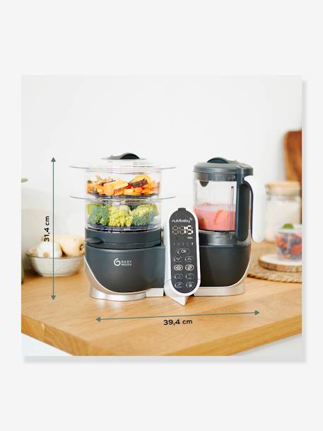 Robot multifonction Nutribaby+ Préparateur culinaire cuiseur et mixeur beige+Industrial grey - vertbaudet enfant 