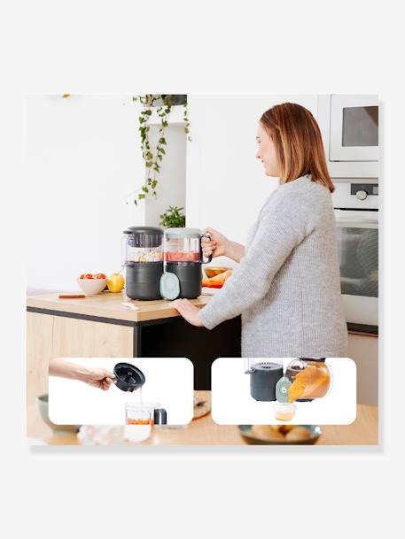 Robot multifonction préparateur culinaire cuiseur et mixeur Nutribaby One Noir-Gris-Bleu - vertbaudet enfant 