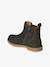 Boots enfant fille cuir zippées lot beige+marron+noir+taupe - vertbaudet enfant 